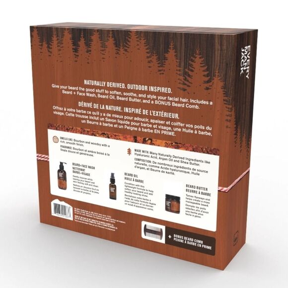 Every Man Jack Men's Aged Bourbon Beard Kit Holiday Gift Set, Face Wash, Beard B - Picture 2 of 12